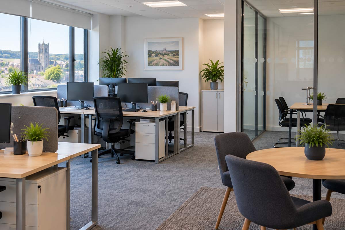 Clean professional office workspace in Dorchester